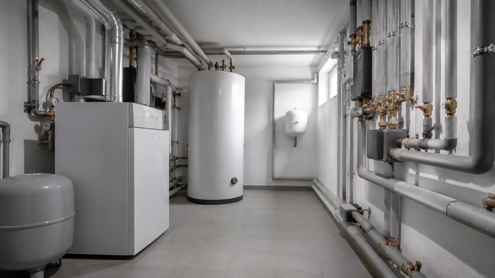 Heizungsraum und Gebäudetechnik als Teil der Risikoanalyse