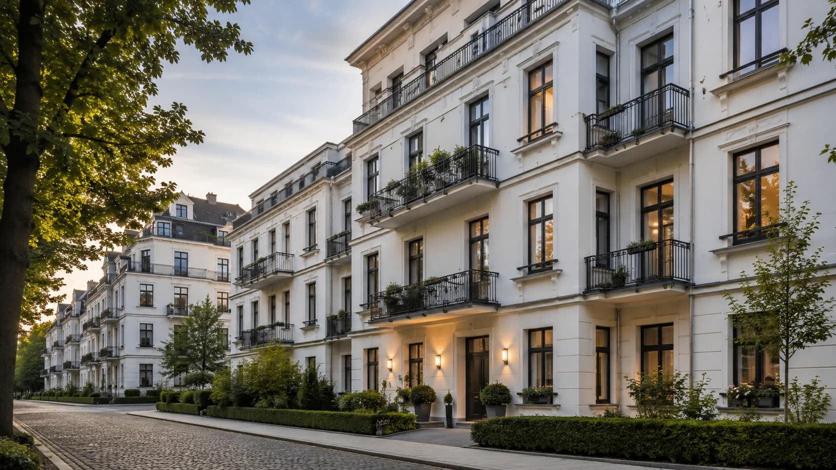 Wohnstraße mit Bestandsimmobilien